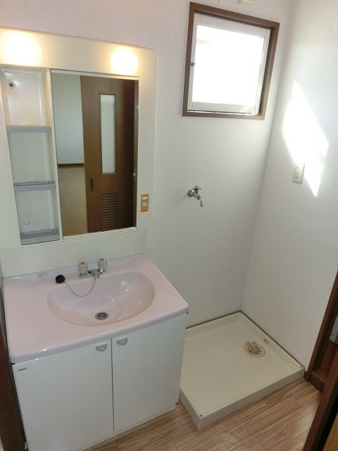 Washroom. Washroom with separate wash basin
