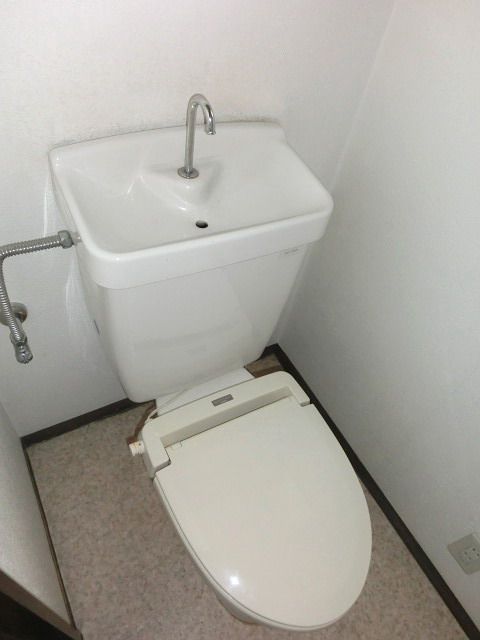 Toilet. With warm toilet