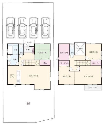 Floor plan. 27,800,000 yen, 4LDK + S (storeroom), Land area 244.11 sq m , Building area 118 sq m room is also made that clear