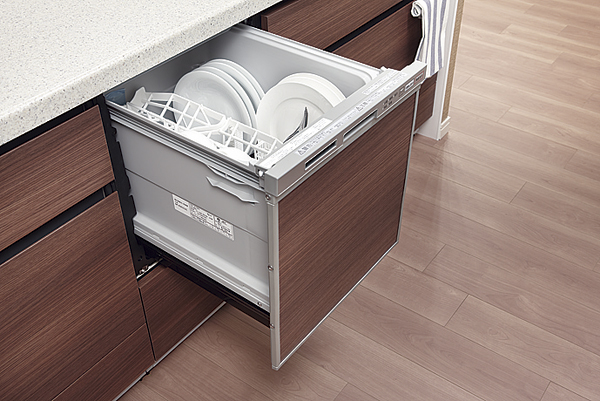 Kitchen.  [Dish washing and drying machine] Cleaning of tableware ・ Speedy dry at the touch of a button. To reduce the burden of housework, You can also save water bill at a high water-saving effect (same specifications)