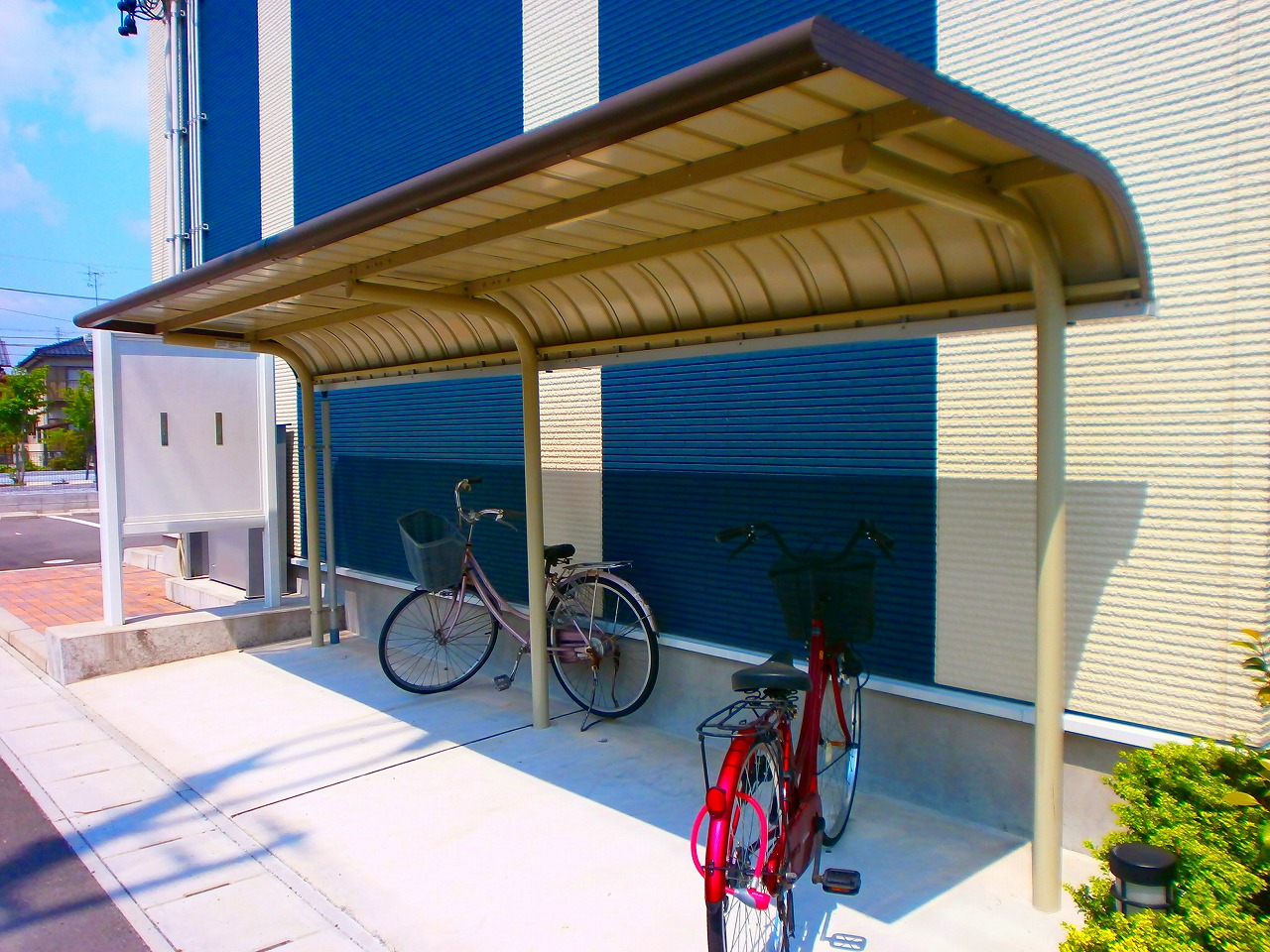 Other common areas. There is also a covered bicycle parking