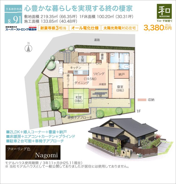 Floor plan. (8-91), Price 33,800,000 yen, 2LDK, Land area 219.35 sq m , Building area 100.2 sq m