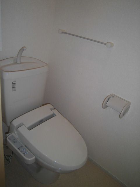 Toilet. It is comfortable even in winter in warm water washing toilet seat. 