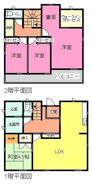 Floor plan. 24 million yen, 3LDK+S, Land area 206.75 sq m , Building area 123.45 sq m