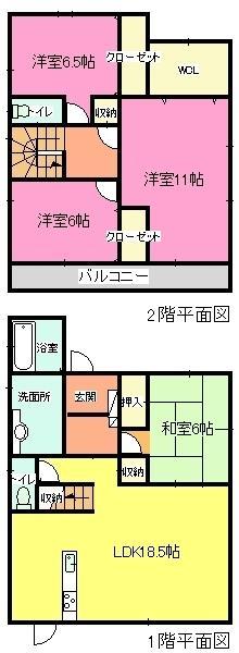 Floor plan. 28,300,000 yen, 4LDK+S, Land area 211.21 sq m , Building area 119.84 sq m