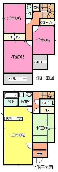 Floor plan. 22,800,000 yen, 4LDK, Land area 169.36 sq m , Building area 106 sq m
