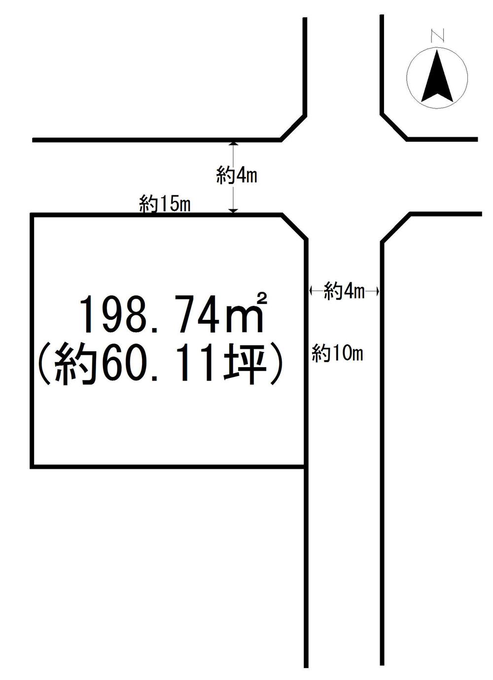 Compartment figure. Land price 12.5 million yen, Land area 198.74 sq m