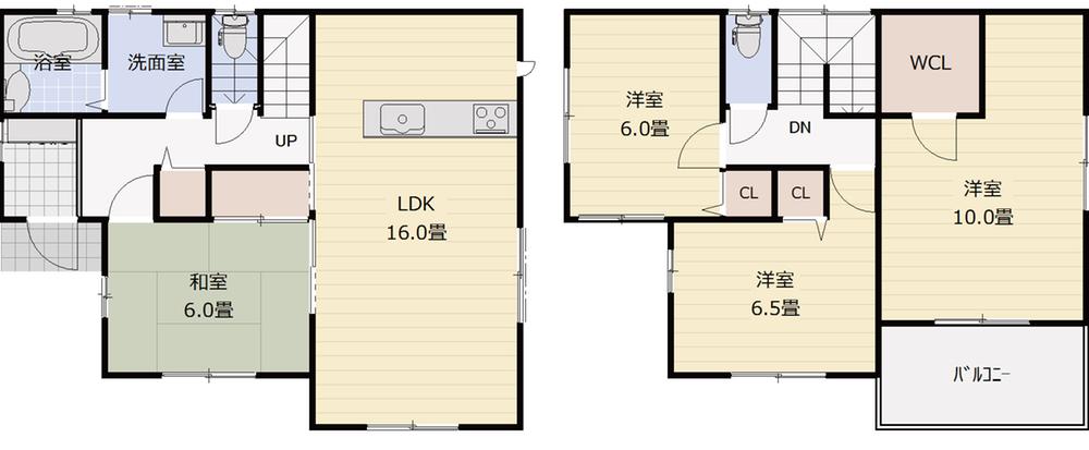 Floor plan. (Building 2), Price 20.8 million yen, 4LDK, Land area 203.01 sq m , Building area 106 sq m