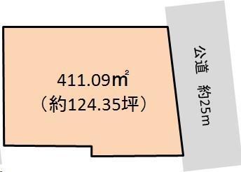 Compartment figure. Land price 37,800,000 yen, Land area 411.09 sq m