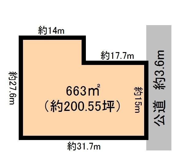 Compartment figure. Land price 40,110,000 yen, Land area 663 sq m
