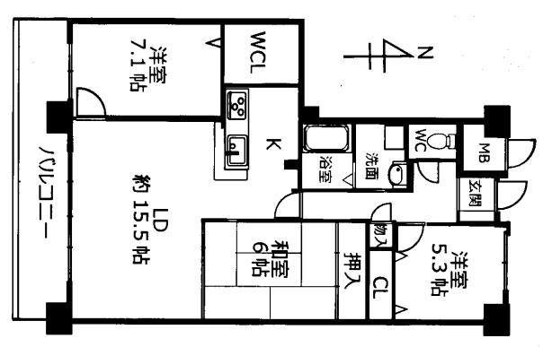 Floor plan. 3LDK + S (storeroom), Price 10.3 million yen, Occupied area 82.72 sq m , Balcony area 12.6 sq m