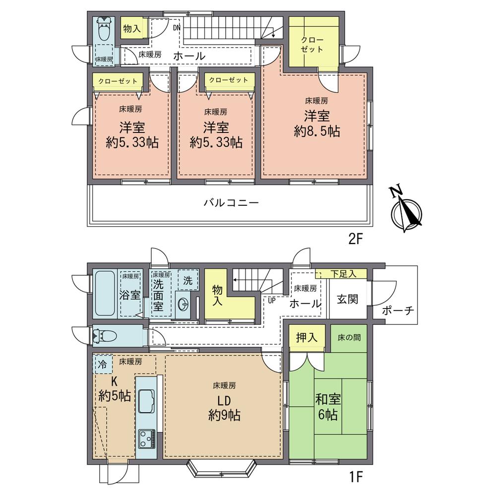 Floor plan. 26,840,000 yen, 4LDK, Land area 242.3 sq m , Building area 105.98 sq m