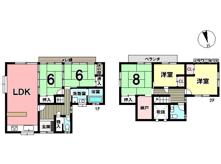 Floor plan. 12.5 million yen, 5LDK+S, Land area 203.14 sq m , Building area 121.73 sq m