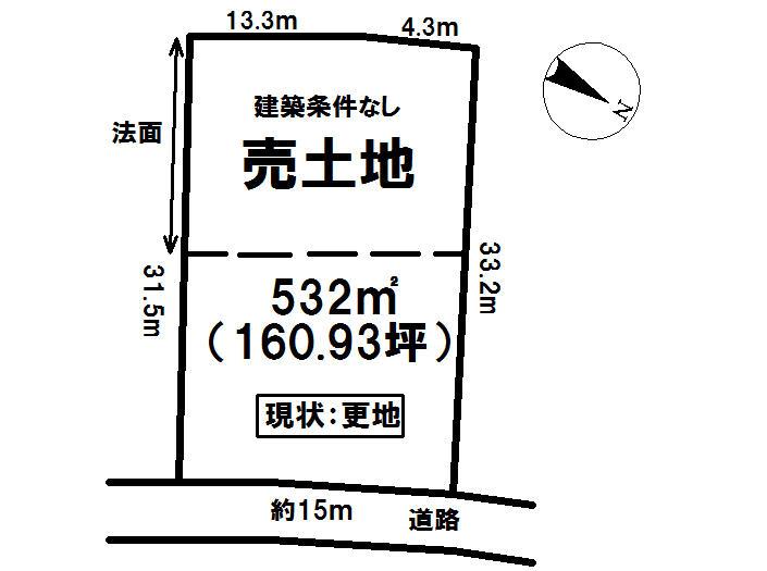 Compartment figure. Land price 5.8 million yen, Land area 532 sq m