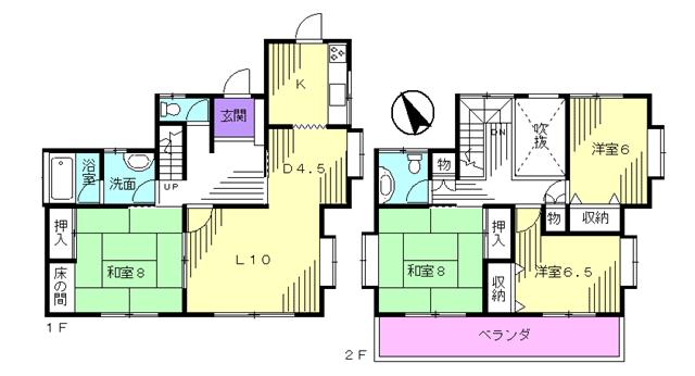 Floor plan. 14.9 million yen, 4LDK, Land area 200.54 sq m , Building area 117.58 sq m