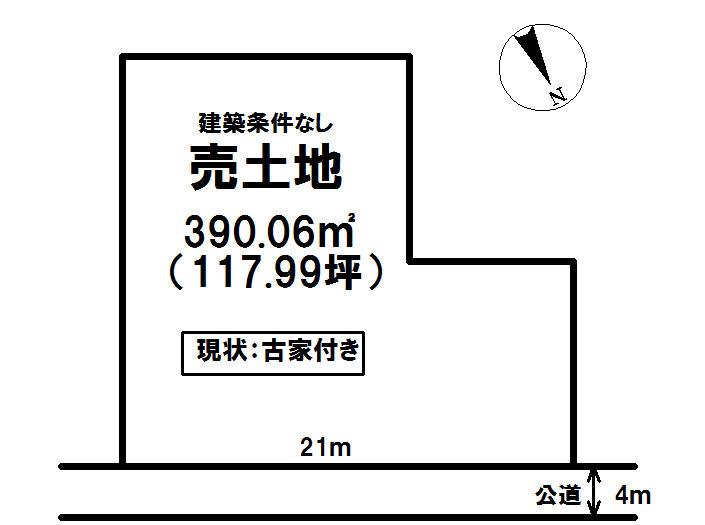 Compartment figure. Land price 12,980,000 yen, Land area 390.06 sq m