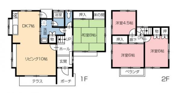 Floor plan. 14,990,000 yen, 4LDK, Land area 238.26 sq m , Building area 95.64 sq m floor plan