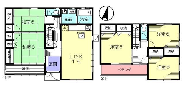 Floor plan. 17.5 million yen, 5LDK, Land area 387.96 sq m , Building area 125.58 sq m