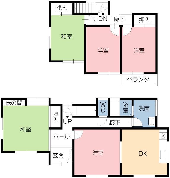 Floor plan. 11.8 million yen, 5DK, Land area 202.67 sq m , Building area 102.26 sq m
