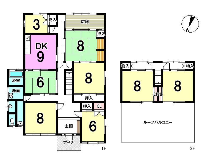 Floor plan. 29,800,000 yen, 8DK, Land area 495 sq m , Building area 228.65 sq m