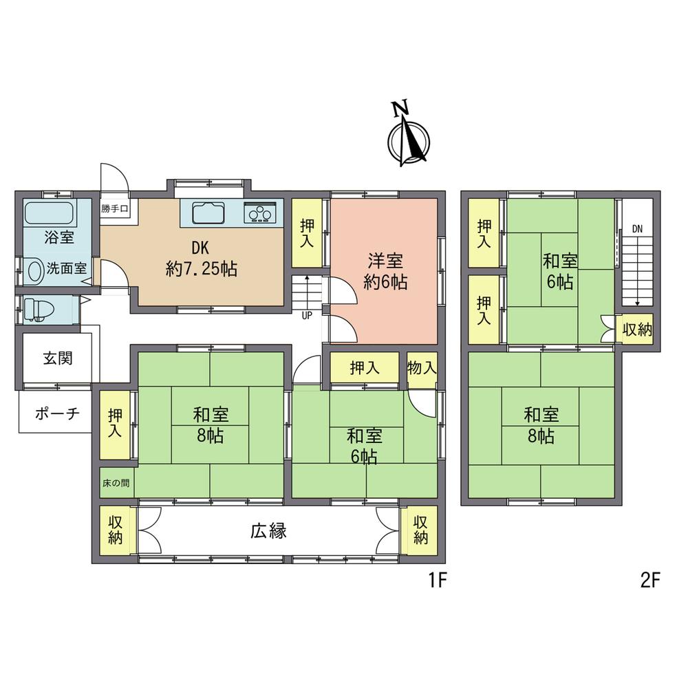 Floor plan. 11 million yen, 5DK, Land area 259.8 sq m , Building area 96.17 sq m