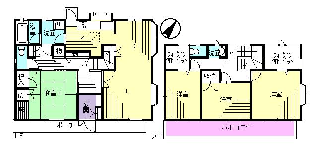 Floor plan. 23.8 million yen, 4LDK + S (storeroom), Land area 221.86 sq m , Building area 133.48 sq m