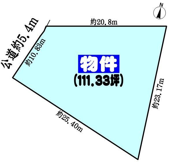 Compartment figure. Land price 7.25 million yen, Land area 368.01 sq m