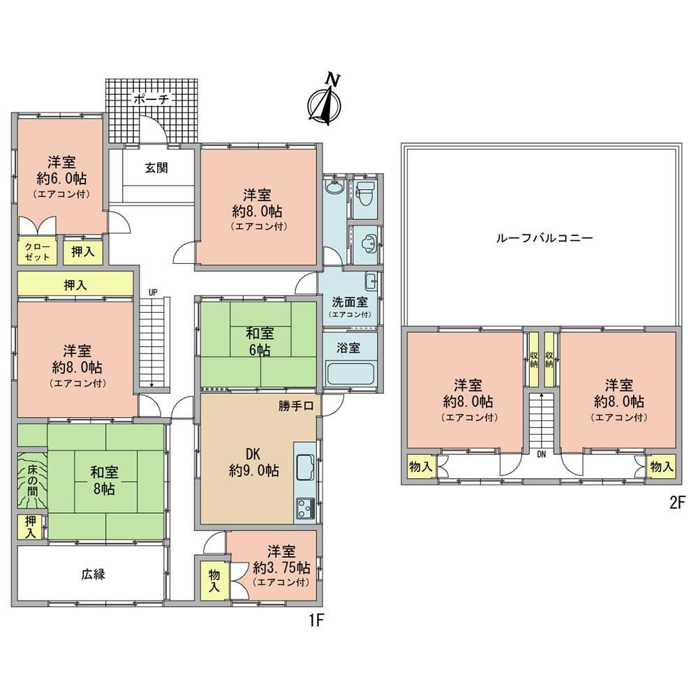 Floor plan. 29,800,000 yen, 8DK, Land area 495 sq m , Building area 175.55 sq m