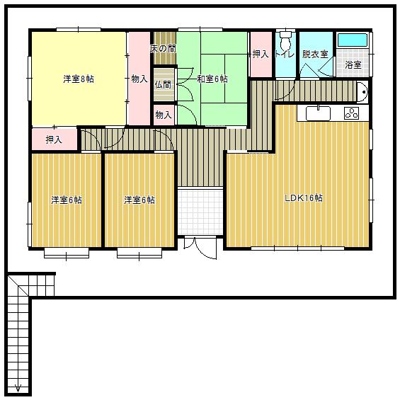 Floor plan. 14.8 million yen, 4LDK, Land area 711.87 sq m , Building area 102.68 sq m
