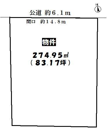 Compartment figure. Land price 3.2 million yen, Land area 274.95 sq m