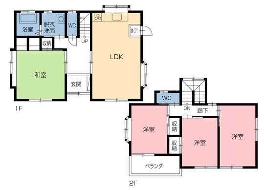 Floor plan. 16.2 million yen, 4LDK, Land area 248.95 sq m , Building area 99.75 sq m