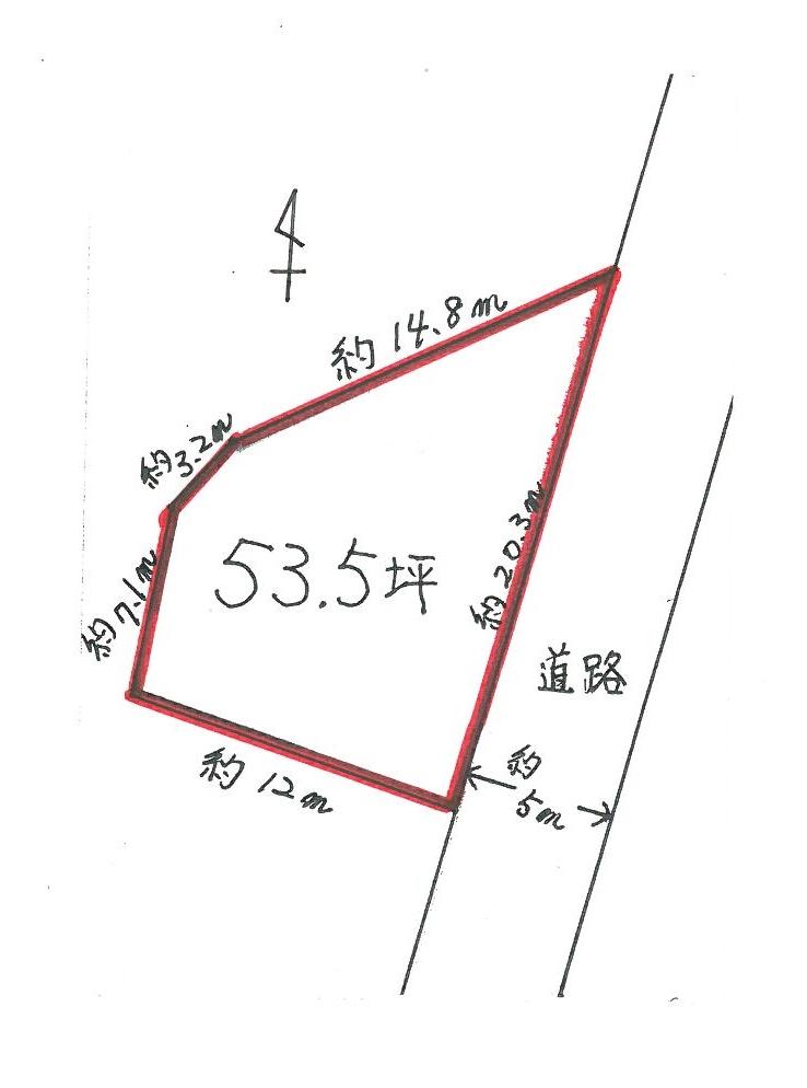 Compartment figure. Land price 5.3 million yen, Land area 177 sq m