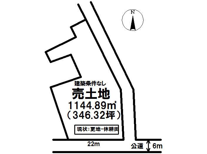 Compartment figure. Land price 4.4 million yen, Land area 1144.89 sq m