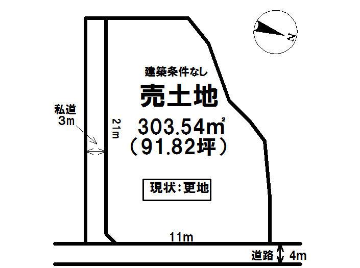 Compartment figure. Land price 10,101,000 yen, Land area 303.54 sq m