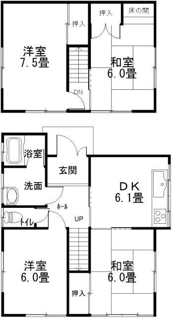 Floor plan. 10.8 million yen, 4DK, Land area 216.96 sq m , Building area 74.94 sq m