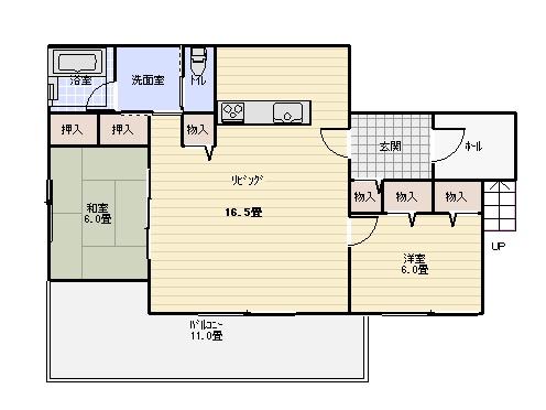 Floor plan. 15.5 million yen, 2LDK, Land area 254.6 sq m , Building area 74.52 sq m floor plan