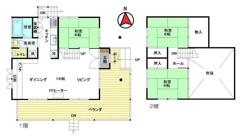Floor plan. 9.8 million yen, 3LDK, Land area 892 sq m , Building area 86.94 sq m