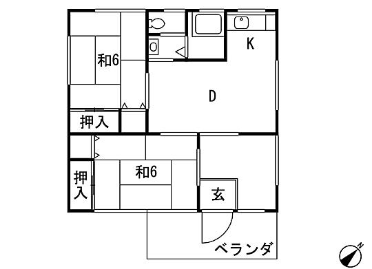 Floor plan. 7 million yen, 2LDK, Land area 1,104 sq m , Building area 45.54 sq m