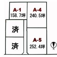 Compartment figure. Land price 3 million yen, An overview of the section of the land area 524 sq m A-1. Please feel free to contact us because there is also the other compartment.
