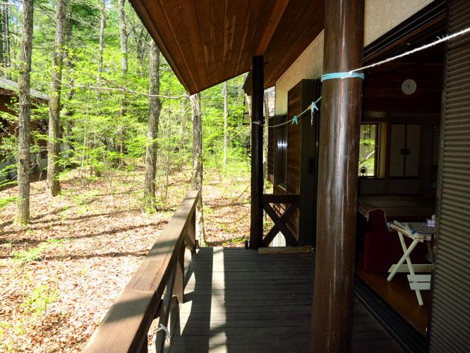 Balcony. In roofed veranda, Peace of mind even on a rainy day