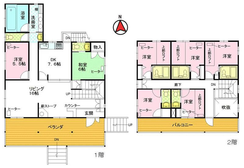 Floor plan. 16.8 million yen, 7LDK, Land area 875 sq m , Building area 221.62 sq m