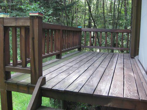 Local appearance photo. Wood deck