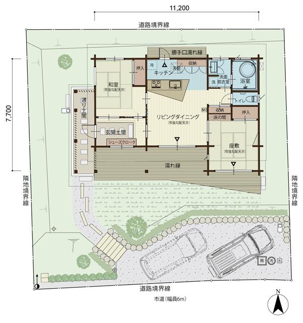 Floor plan. 34,900,000 yen, 2LDK, Land area 307.23 sq m , Building area 73.15 sq m
