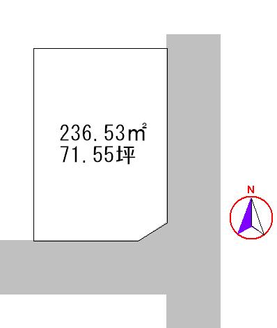 Compartment figure. Land price 7.9 million yen, Land area 236.53 sq m