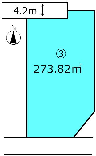 Compartment figure. Land price 6.2 million yen, Land area 273.82 sq m