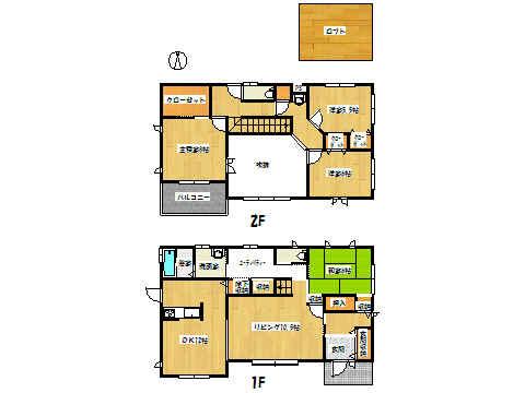 Floor plan. 29,900,000 yen, 4LDK, Land area 324.49 sq m , Building area 130.24 sq m