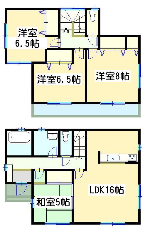 Floor plan. 15.5 million yen, 4LDK, Land area 98.01 sq m , Building area 98.01 sq m