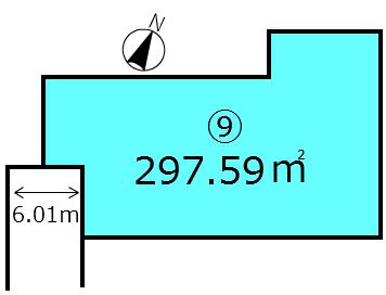 Compartment figure. Land price 5.6 million yen, Land area 297.59 sq m
