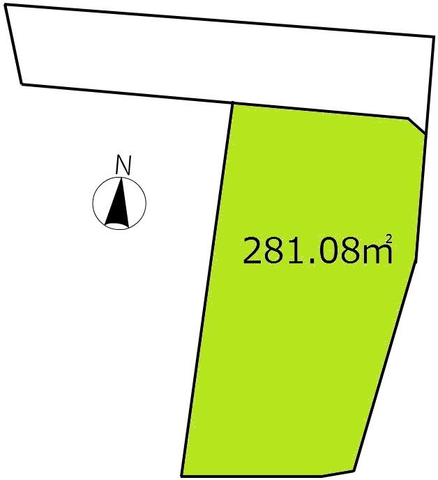 Compartment figure. Land price 6.8 million yen, Land area 281.08 sq m