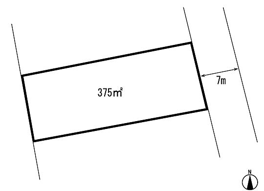 Compartment figure. Land price 5.5 million yen, Land area 375 sq m compartment view